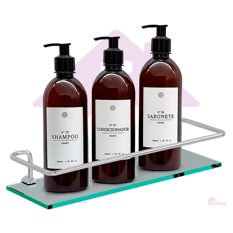 Kit Frascos 3pçs Shampoo, Condicionador e Sabonete Minimalista Âmbar 500ml - AmberCareSet®